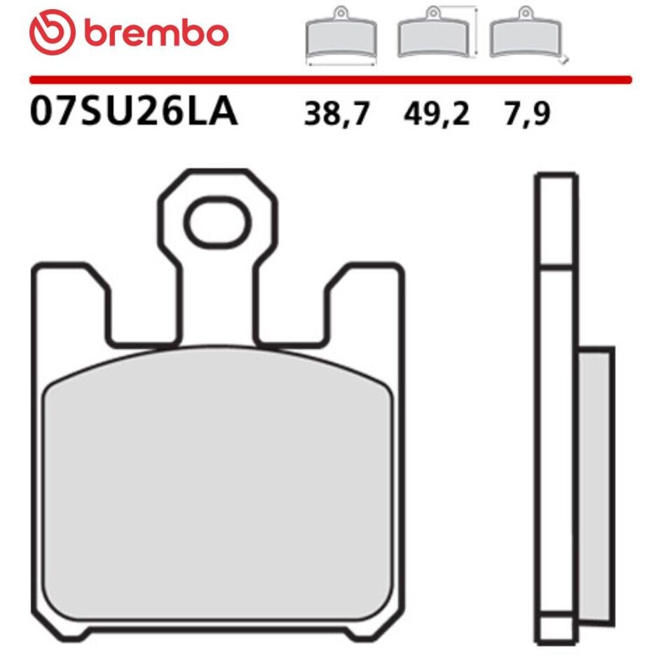 Pastiglie Freno Moto Sinterizzate Lunga Durata Anteriori Brembo LA 07SU26LA Per KAWASAKI VN Mean Streak (2004-2008); ZX-6RR 600 (2003-2007) e altri modelli