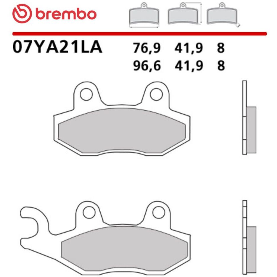 Pastiglie Freno Moto Sinterizzate Lunga Durata Anteriori Brembo LA 07YA21LA