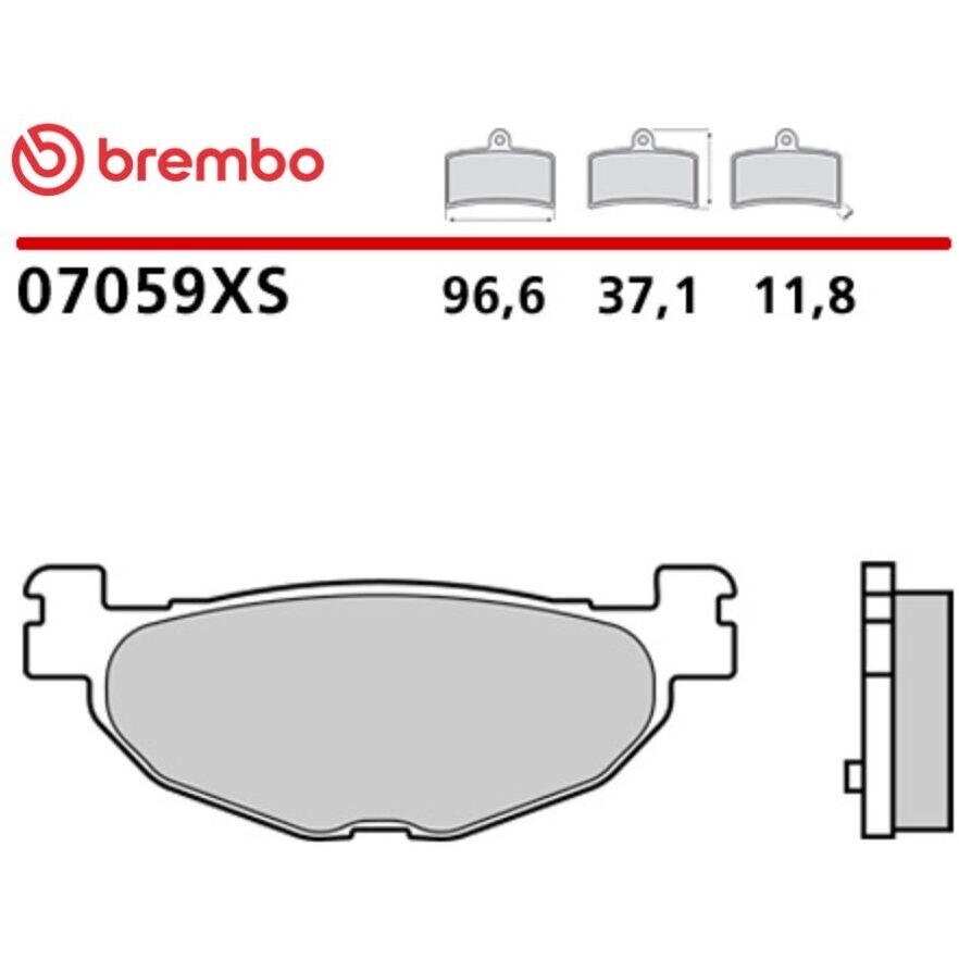 Pastiglie Freno Moto Sinterizzate Maxi Scooter Posteriori Brembo XS 07059XS Per YAMAHA Majesty ABS (2005-2013); T-MAX (2004-2012) e altri modelli