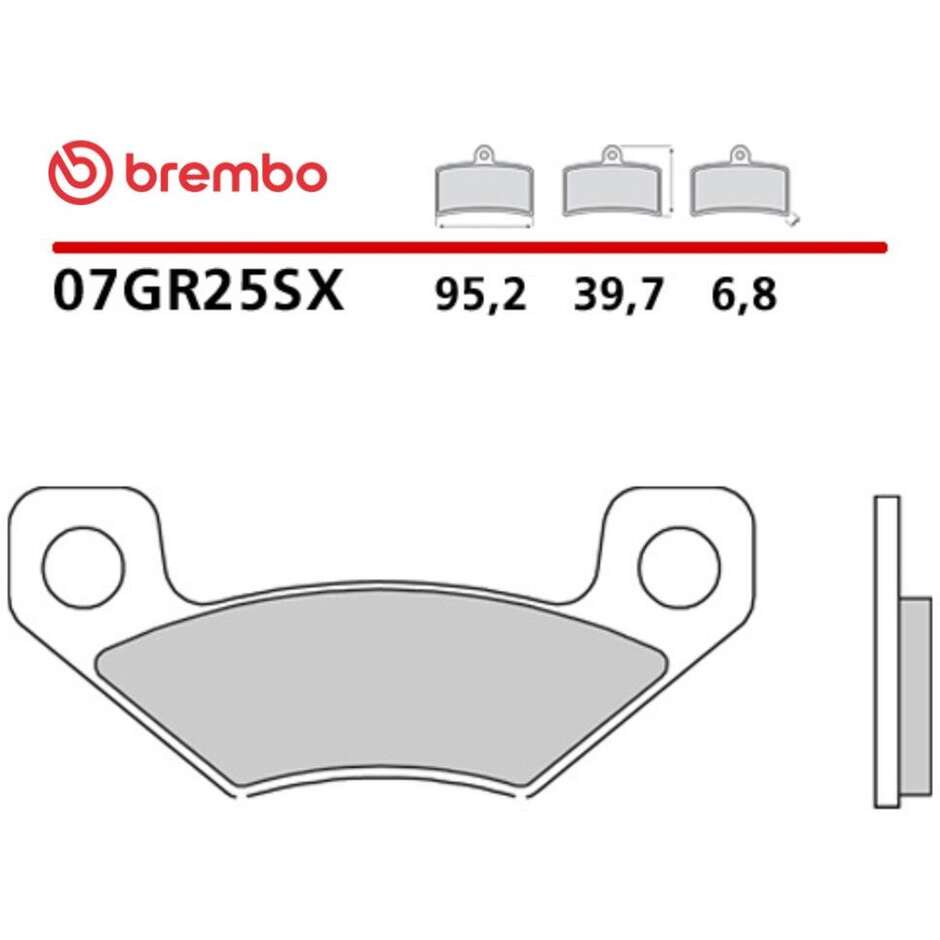 Pastiglie Freno Moto Sinterizzate Off Road Brembo SX 07GR25SX Per BOMBARDIER-CAN AM DS (2008-2015); DS XXC/XXM (2009-2015) e altri modelli