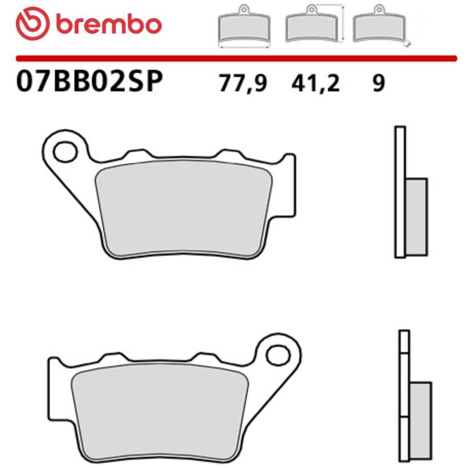 Pastiglie Freno Moto Sinterizzate Posteriori Brembo SP 07BB02SP