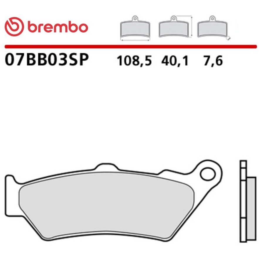 Pastiglie Freno Moto Sinterizzate Posteriori Brembo SP 07BB03SP