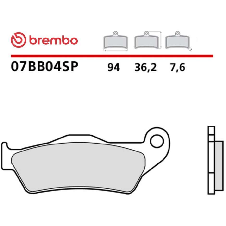 Pastiglie Freno Moto Sinterizzate Posteriori Brembo SP 07BB04SP