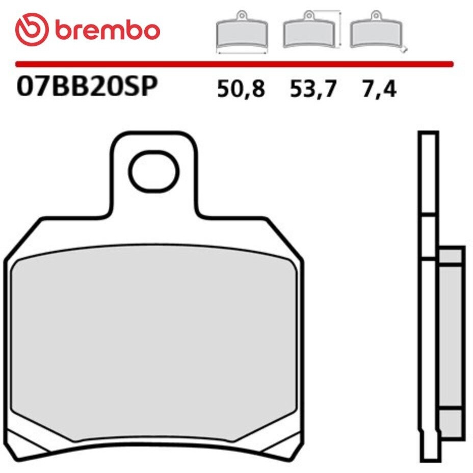 Pastiglie Freno Moto Sinterizzate Posteriori Brembo SP 07BB20SP