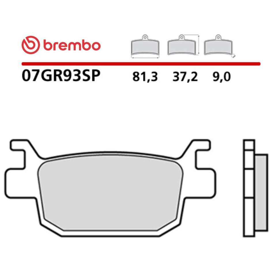 Pastiglie Freno Moto Sinterizzate Posteriori Brembo SP 07GR93SP