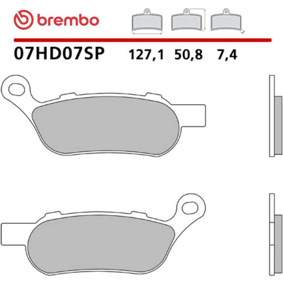 Pastiglie Freno Moto Sinterizzate Posteriori Brembo SP 07HD07SP