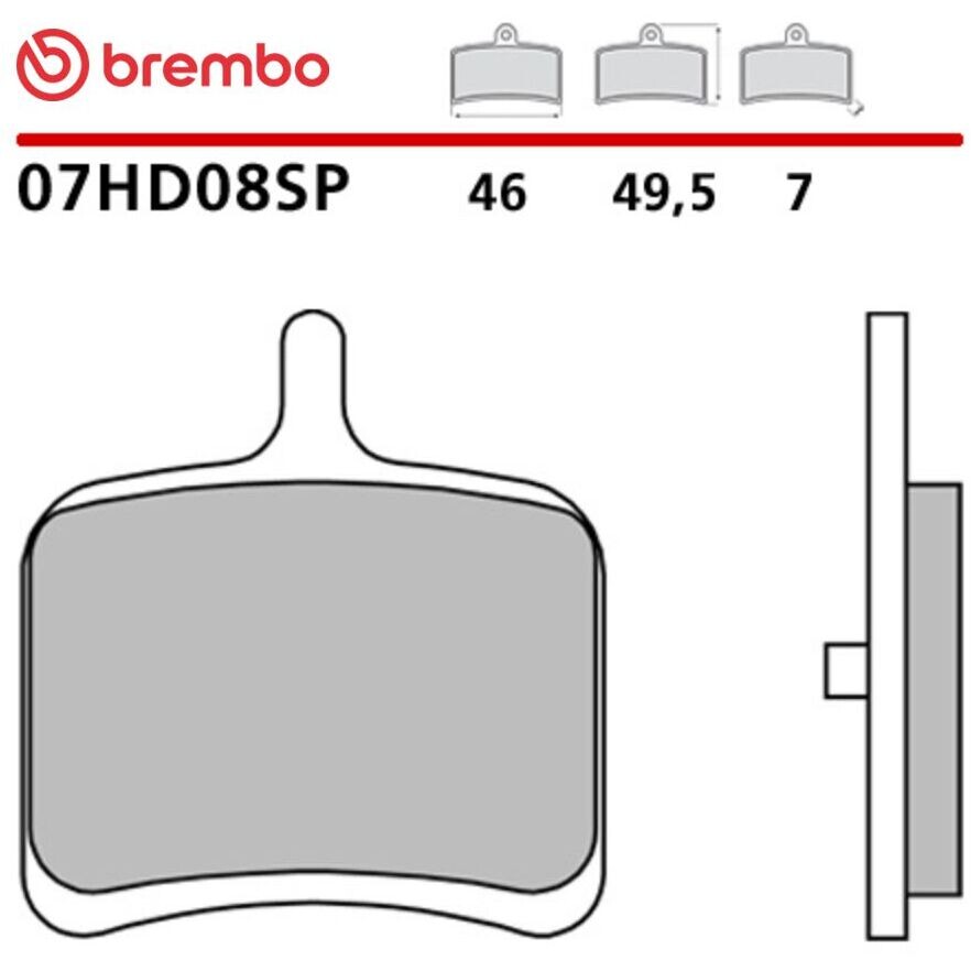 Pastiglie Freno Moto Sinterizzate Posteriori Brembo SP 07HD08SP Per EBR RX (2014-2015); SX (2014-2015) e altri modelli