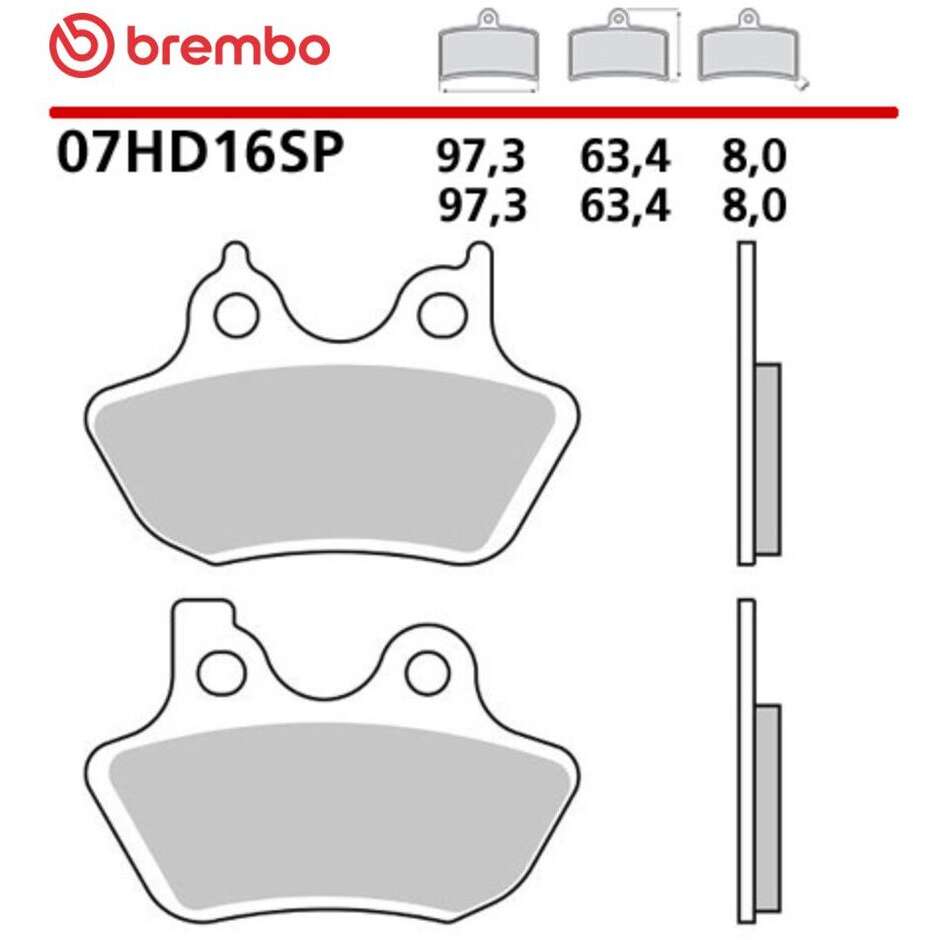 Pastiglie Freno Moto Sinterizzate Posteriori Brembo SP 07HD16SP