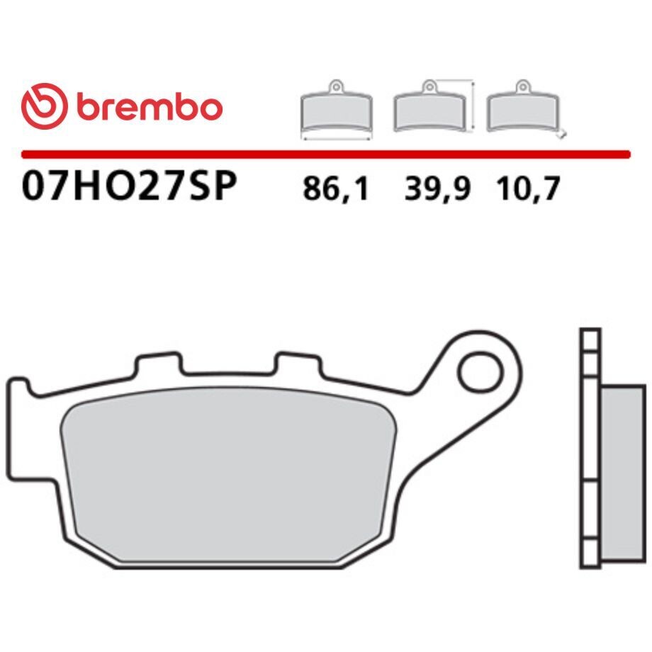 Pastiglie Freno Moto Sinterizzate Posteriori Brembo SP 07HO27SP