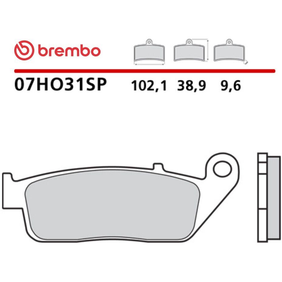 Pastiglie Freno Moto Sinterizzate Posteriori Brembo SP 07HO31SP