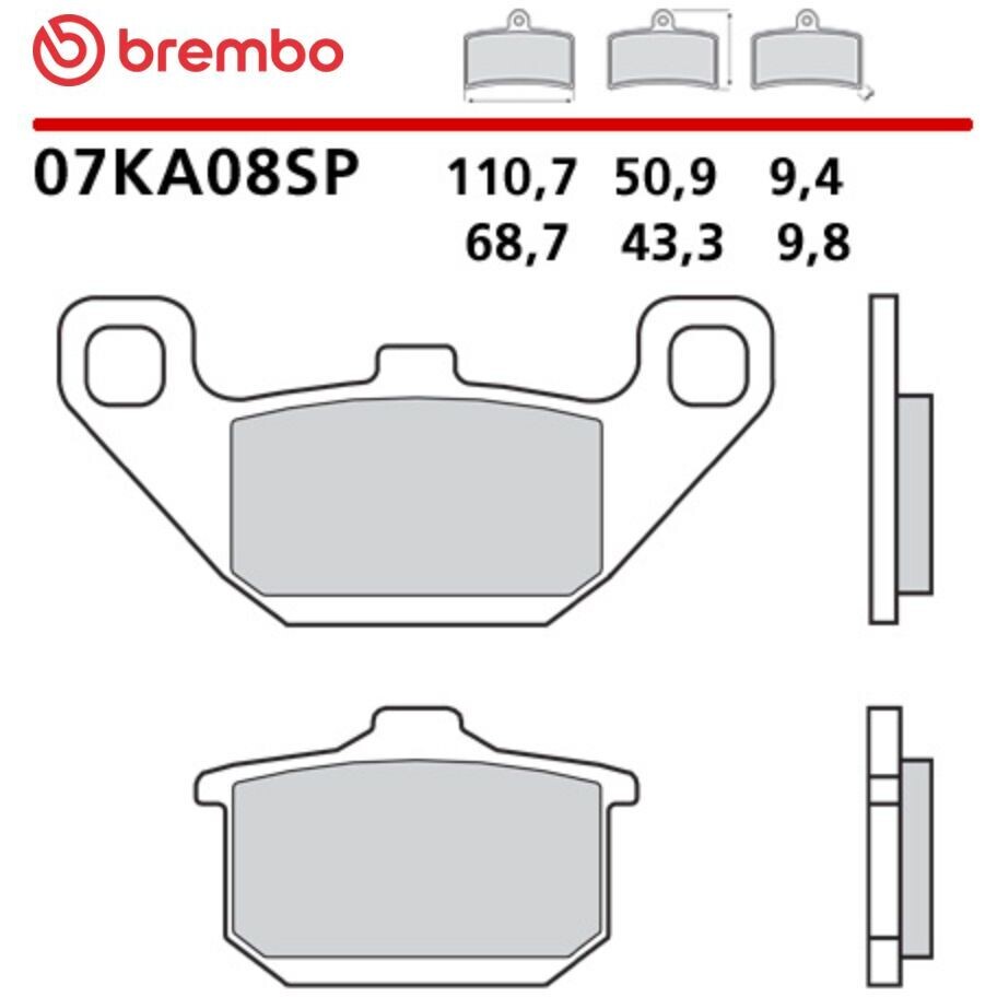 Pastiglie Freno Moto Sinterizzate Posteriori Brembo SP 07KA08SP
