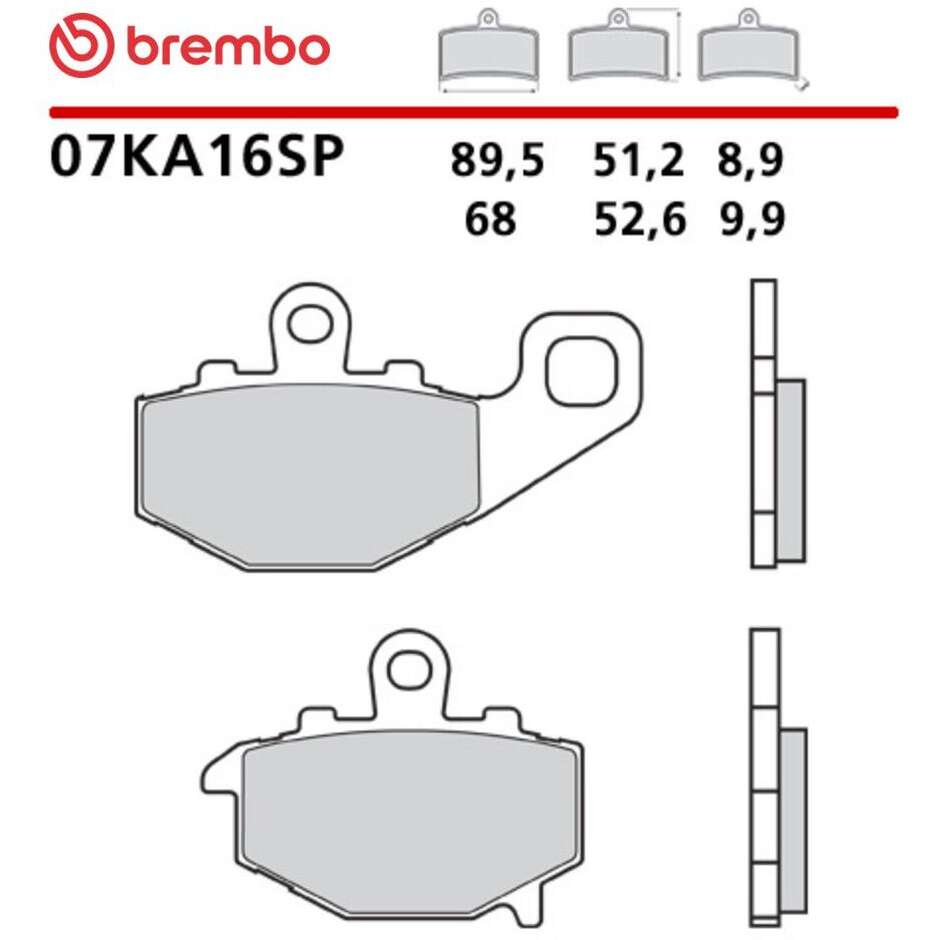 Pastiglie Freno Moto Sinterizzate Posteriori Brembo SP 07KA16SP
