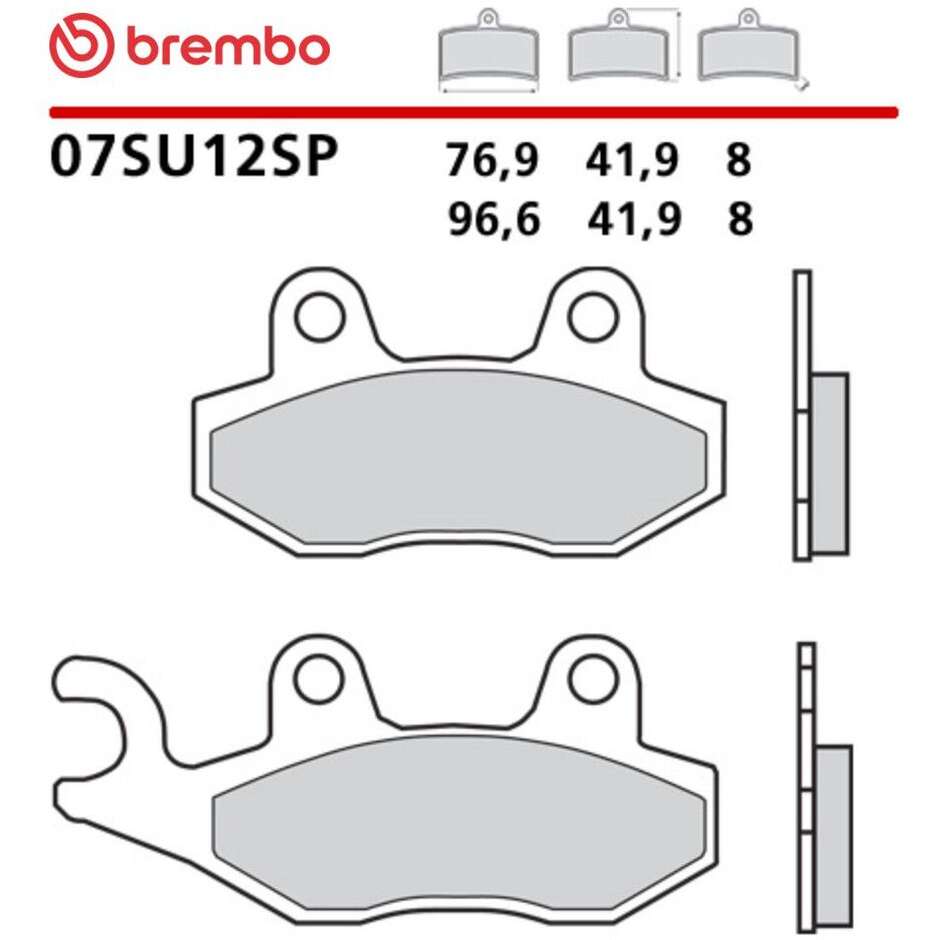 Pastiglie Freno Moto Sinterizzate Posteriori Brembo SP 07SU12SP