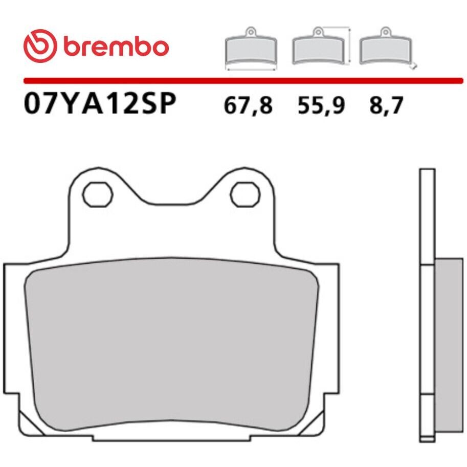 Pastiglie Freno Moto Sinterizzate Posteriori Brembo SP 07YA12SP