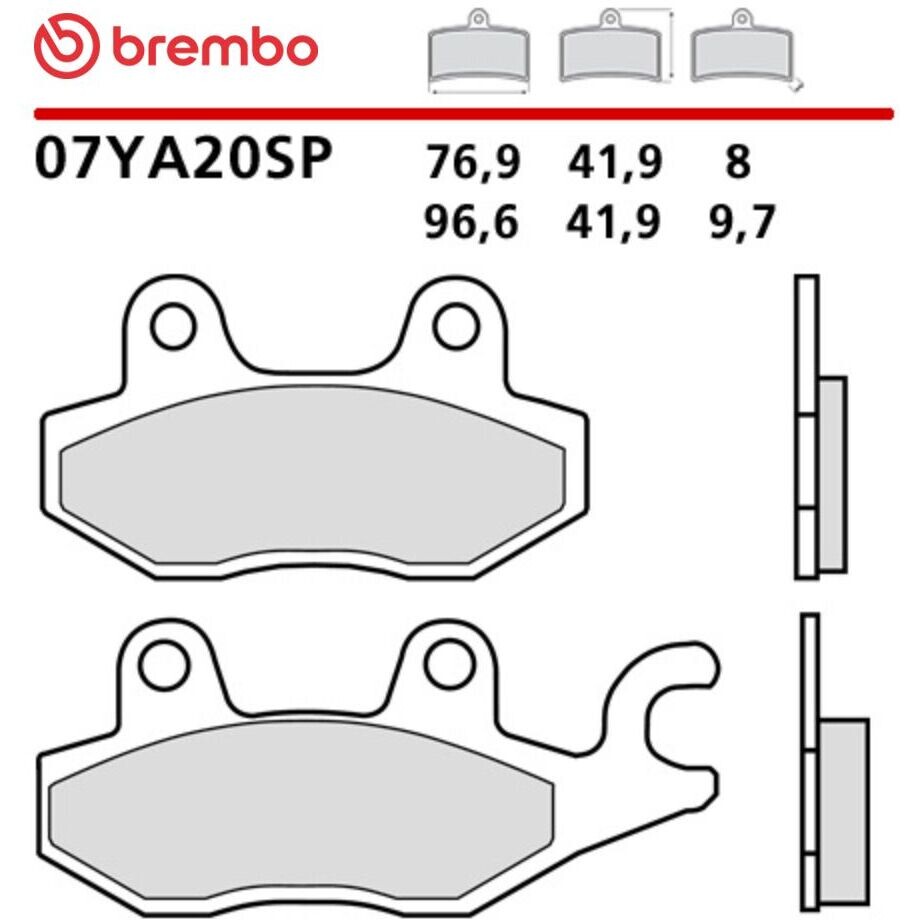 Pastiglie Freno Moto Sinterizzate Posteriori Brembo SP 07YA20SP