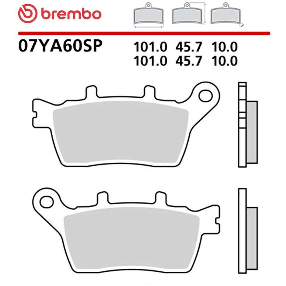 Pastiglie Freno Moto Sinterizzate Posteriori Brembo SP 07YA60SP Per YAMAHA Tracer 9 (MTT) (2025-2026); Tracer 9 GT (y-Amt) (2025-2026) e altri modelli