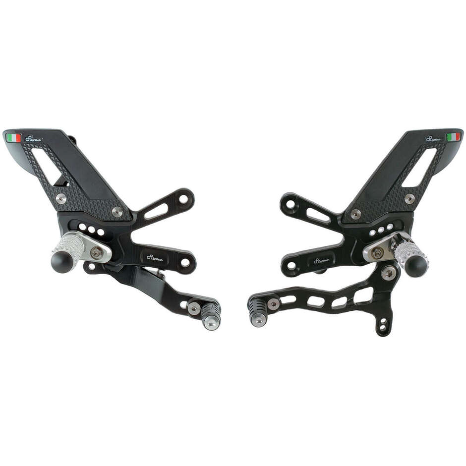 Pedane Regolabili Arretrate Lightech FTRAP005 Poggiapiede Fisso per Aprilia RSV4 / Tuono V4  (2018-20)