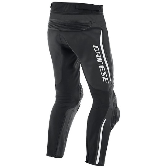 Perforated Dainese Leather Pants ALPHA Perforated Black White