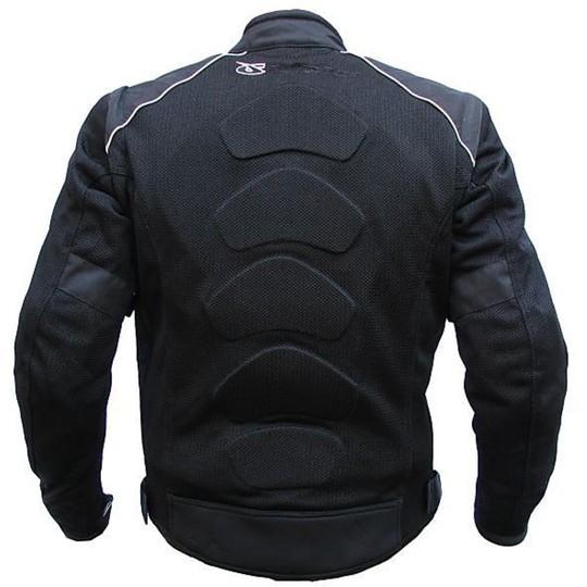 Perforated Moto Jacket Summer Judges Italian Flag With Black Protective detachable sleeves