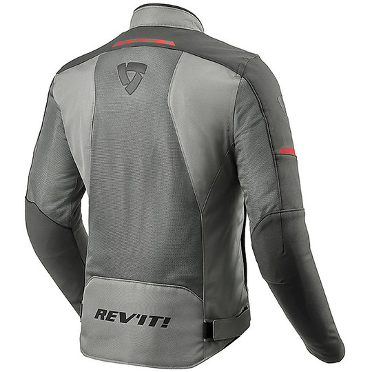 Perforated Motorcycle Jacket In Rev'it AIRWAVE 3 Fabric Anthracite Gray