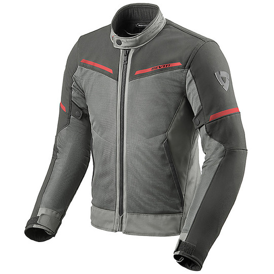 Perforated Motorcycle Jacket In Rev'it AIRWAVE 3 Fabric Anthracite Gray