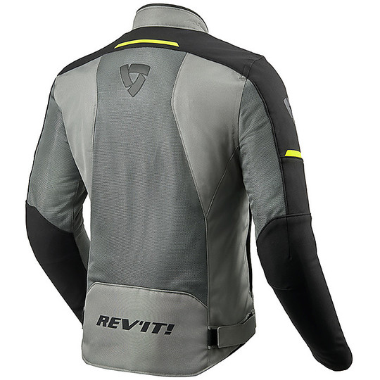Perforated Motorcycle Jacket In Rev'it AIRWAVE 3 Fabric Gray Black