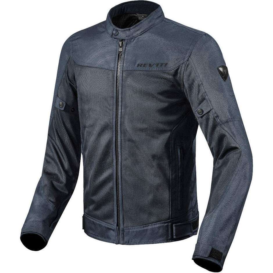 Perforated Motorcycle Jacket In Rev'it ECLIPSE Dark Blue Fabric