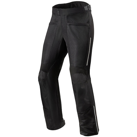 Perforated Motorcycle Pants Touring Rev'it AIRWAVE 3 Black Shortened