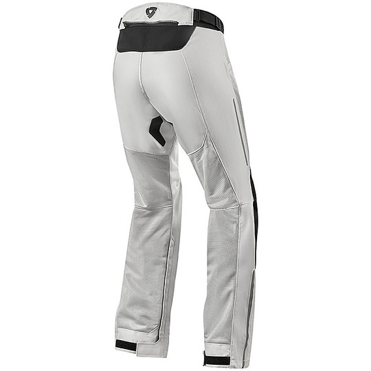 Perforated Motorcycle Pants Touring Rev'it AIRWAVE 3 Silver Shortened