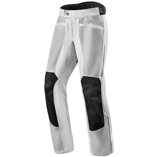 Perforated Motorcycle Pants Touring Rev'it AIRWAVE 3 Silver Standard