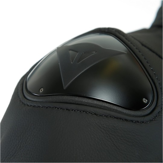 Perforierte Dainese Lederjacke AGILE Black Perforated Leather