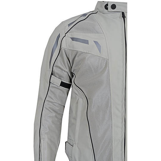 Perforierte Moto-Jacke für Damen Prexport SPRING LADY Ice White