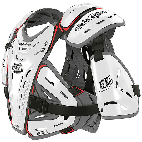 Pettorina Bambino Moto Cross Enduro Troy Lee Designs 5955 BodyGuard Bianco