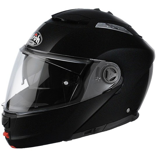 Phantom Modular Motorcycle Helmet Airoh Color Glossy Black Dual Visor Double Homologation New