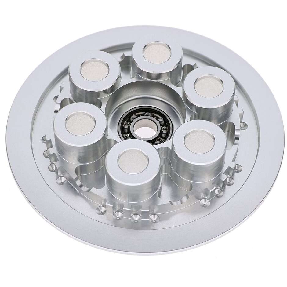 Piattello spingidisco frizione MV Agusta con cuscinetto CNC Racing SP300 Argento