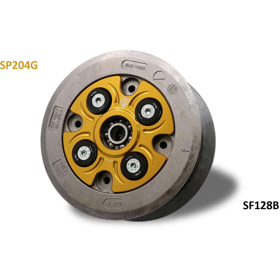 Piattello Spingidisco Frizioni ad olio Ducati con cuscinetto CNC Racing SP204 Oro