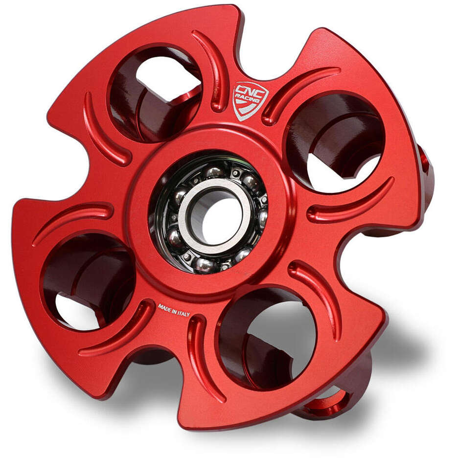 Piattello Spingidisco Frizioni ad olio Ducati con cuscinetto CNC Racing SP204 Rosso