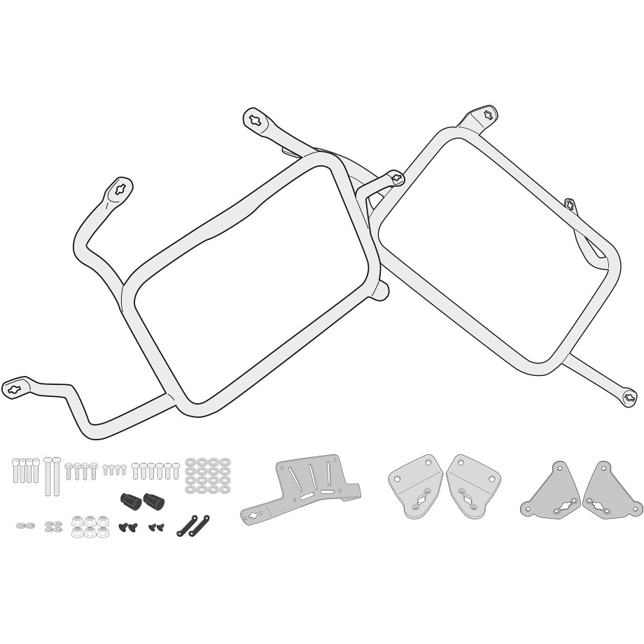 PL ONE-FIT Seitenkofferhalter für MONOKEY CAM-SIDE Givi PLO7713CAM Koffer Für KTM 1290 Super Adventure R / S (21 > 24)