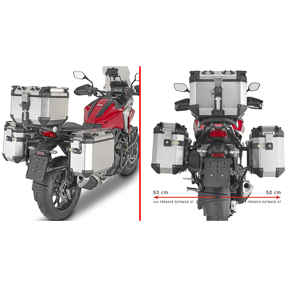 PL ONE-FIT side case holder for MONOKEY CAM-SIDE Givi PLO1192CAM cases For HONDA NC750X (21 > 24)