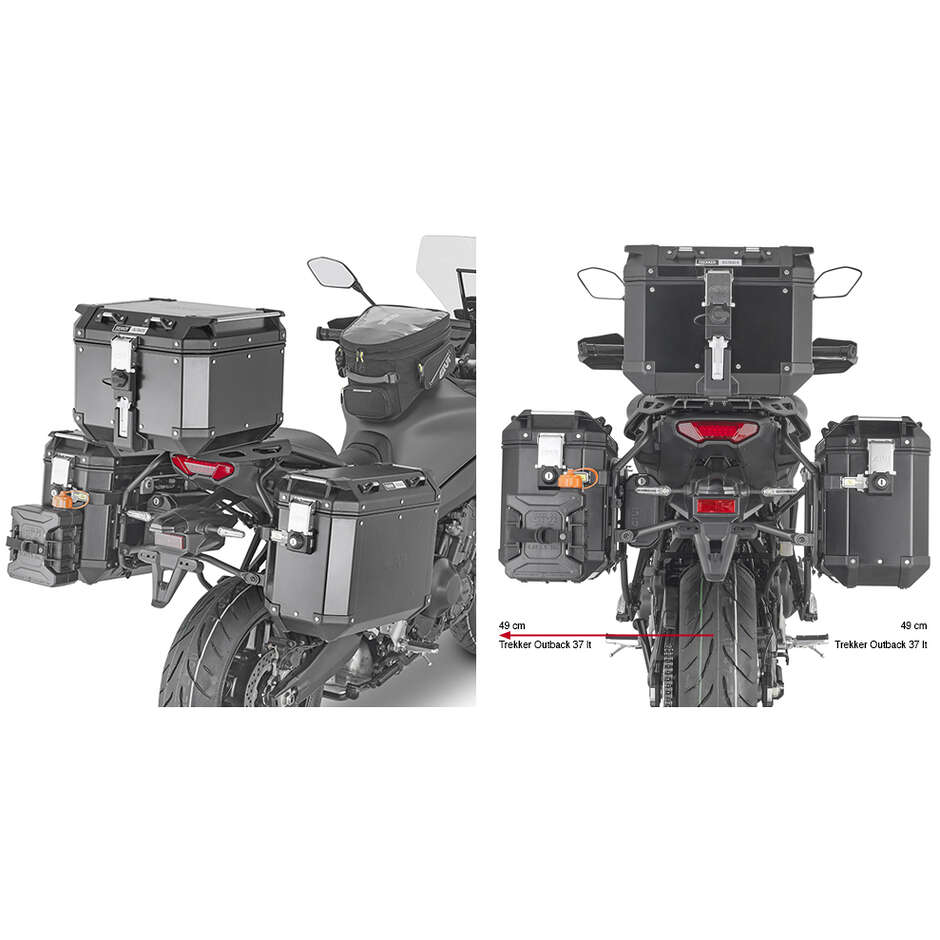 PL ONE-FIT side case holder for MONOKEY CAM-SIDE Givi PLO2159CAM cases For YAMAHA Tracer 9 / Tracer 9 GT / Tracer 9 GT+ (21 > 24)