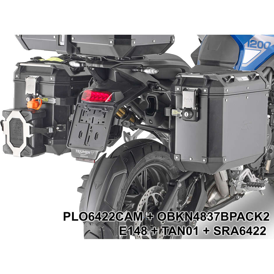 PL ONE-FIT side case holder for MONOKEY CAM-SIDE Givi PLO6422CAM cases For TRIUMPH Tiger 1200 GT / GT Pro (22 > 24)