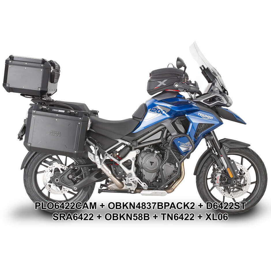 PL ONE-FIT side case holder for MONOKEY CAM-SIDE Givi PLO6422CAM cases For TRIUMPH Tiger 1200 GT / GT Pro (22 > 24)