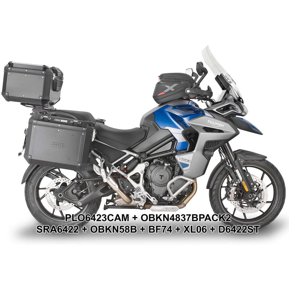 PL ONE-FIT side case holder for MONOKEY CAM-SIDE Givi PLO6423CAM cases For TRIUMPH Tiger 1200 GT Explorer / Rally Explorer (22 > 24)