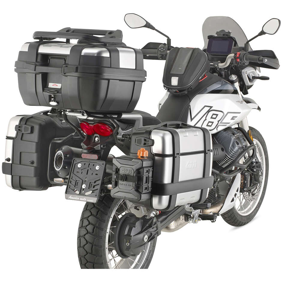 PL ONE-FIT side case holder for MONOKEY Givi PLO8209MK cases For MOTO GUZZI V85 TT (24)