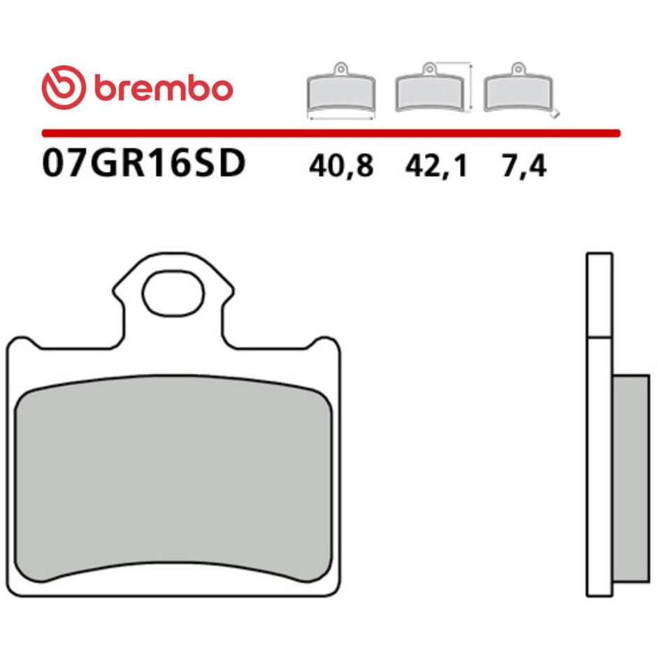 Plaquettes de frein arrière Brembo SD 07GR16SD frittées pour moto enduro