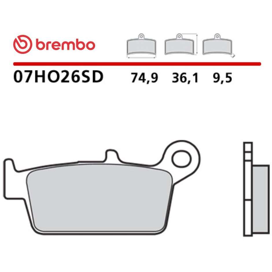 Plaquettes de frein arrière Brembo SD 07HO26SD frittées pour moto enduro