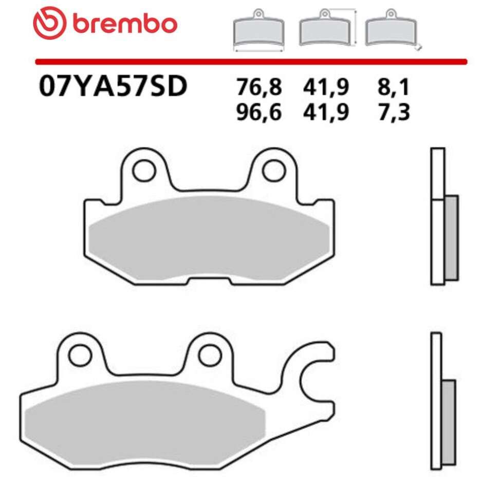 Plaquettes de frein arrière Brembo SD 07YA57SD frittées pour moto enduro