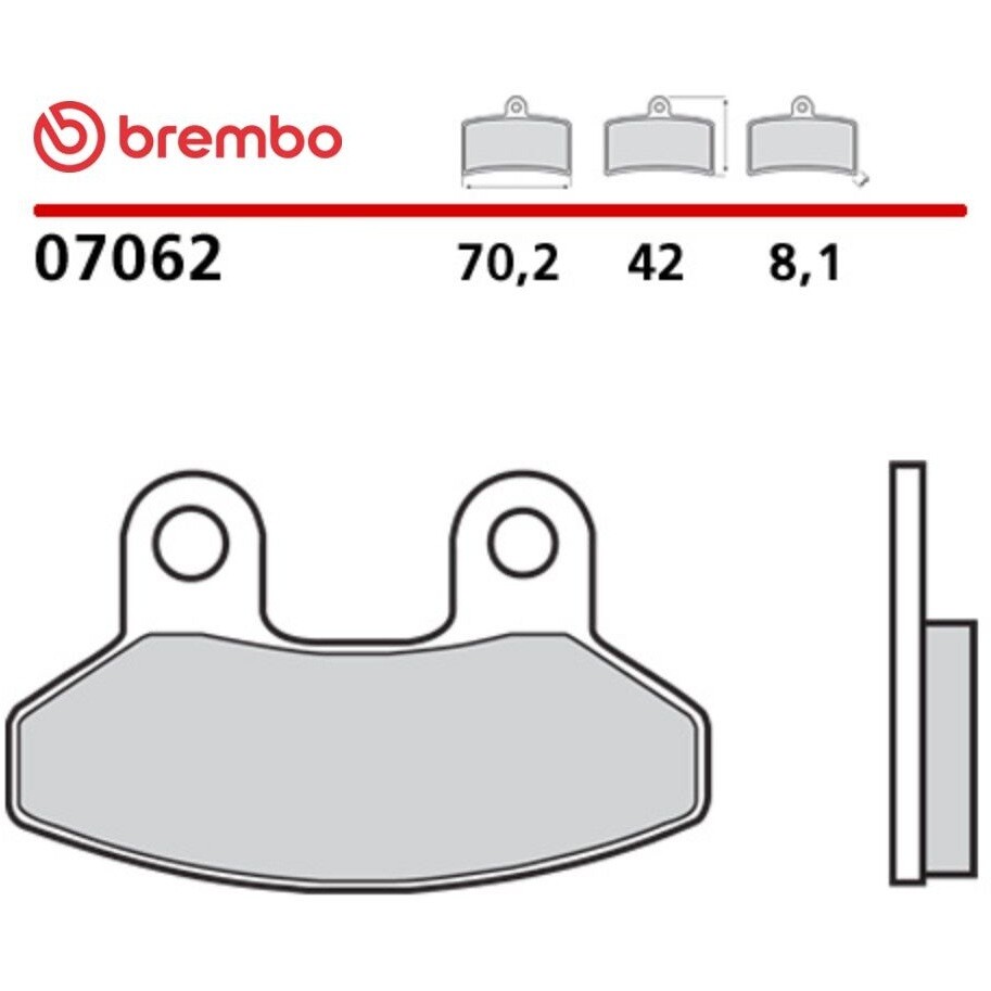 Plaquettes de frein avant Brembo CC 7062 en carbone-céramique pour moto
