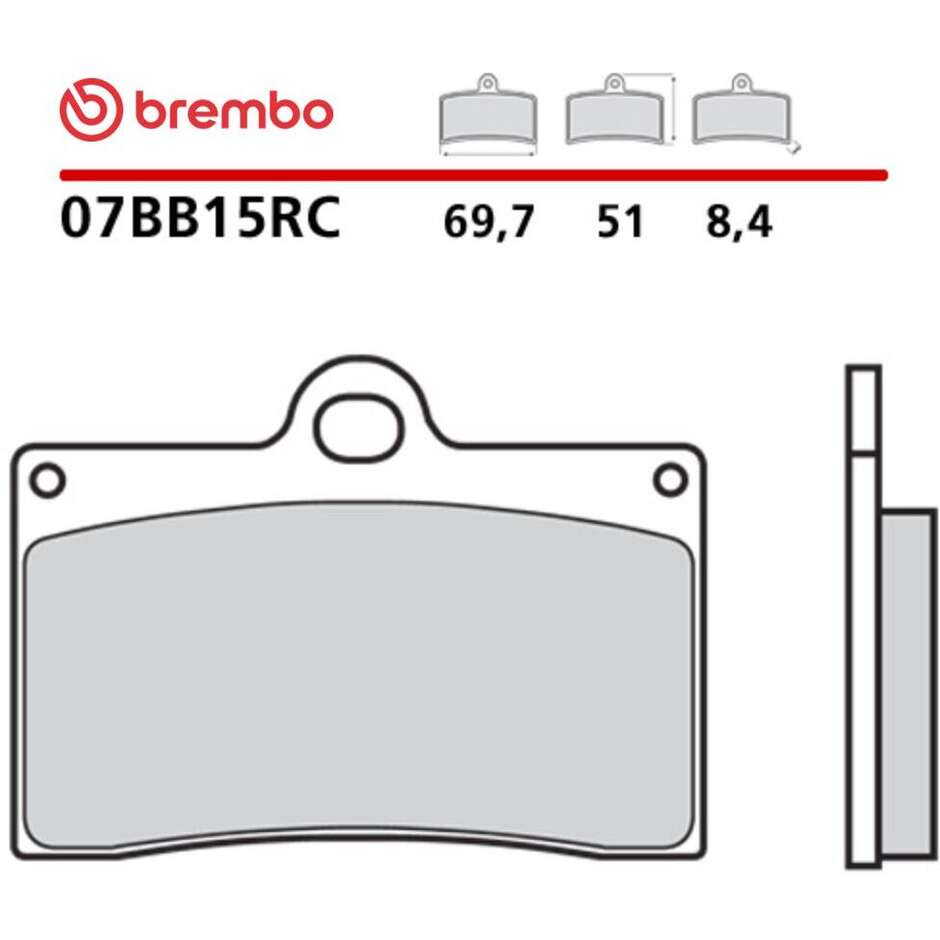 Plaquettes de frein avant de moto Brembo RC 07BB15RC en carbone-céramique pour compétition