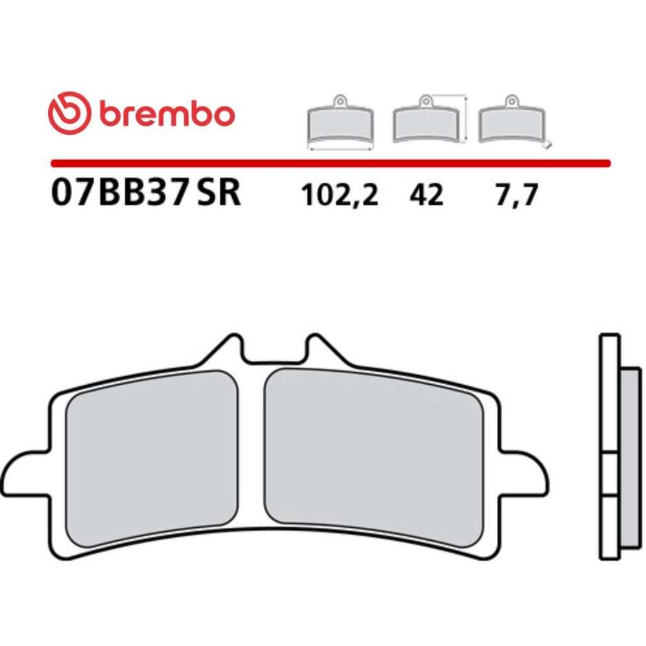 Plaquettes de frein avant sport frittées Brembo SR 07BB37SR pour moto